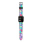 Colourful Flowers Apple Watch Strap Size 38mm with Silver Hardware