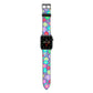 Colourful Flowers Apple Watch Strap with Space Grey Hardware