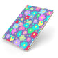 Colourful Flowers Apple iPad Case on Gold iPad Side View