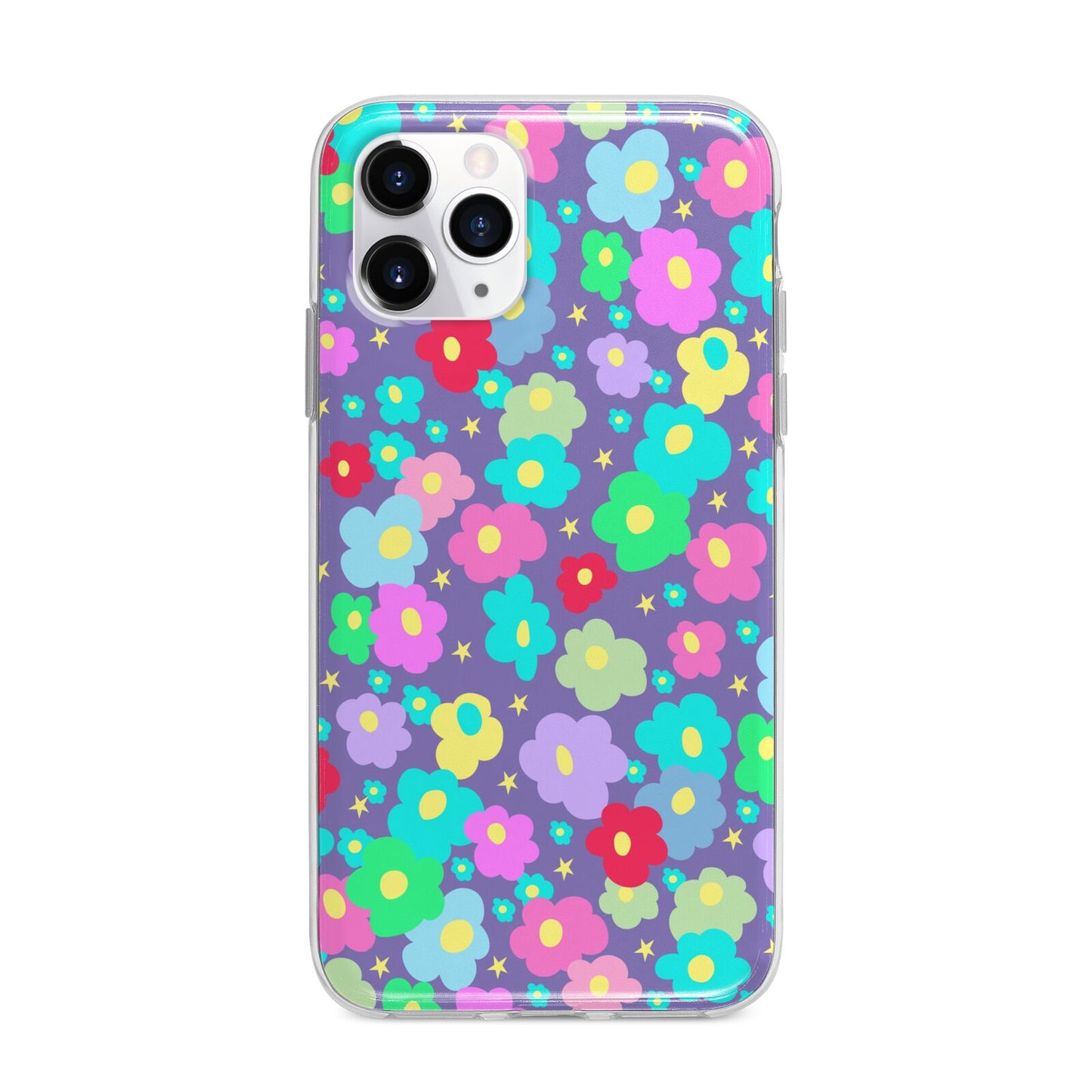 Colourful Flowers Apple iPhone 11 Pro in Silver with Bumper Case