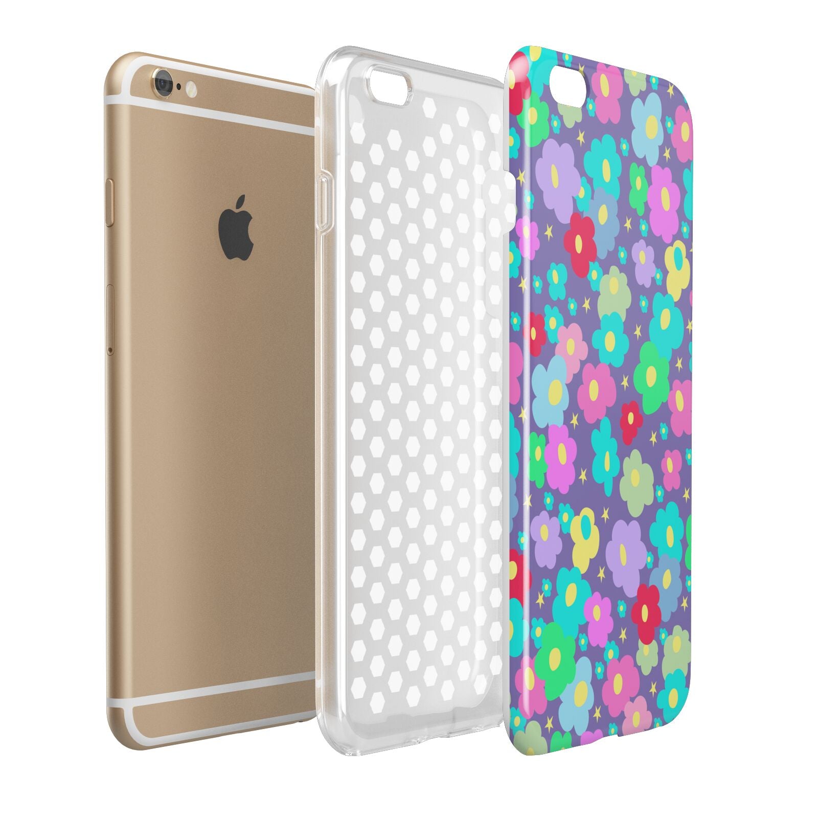 Colourful Flowers Apple iPhone 6 Plus 3D Tough Case Expand Detail Image