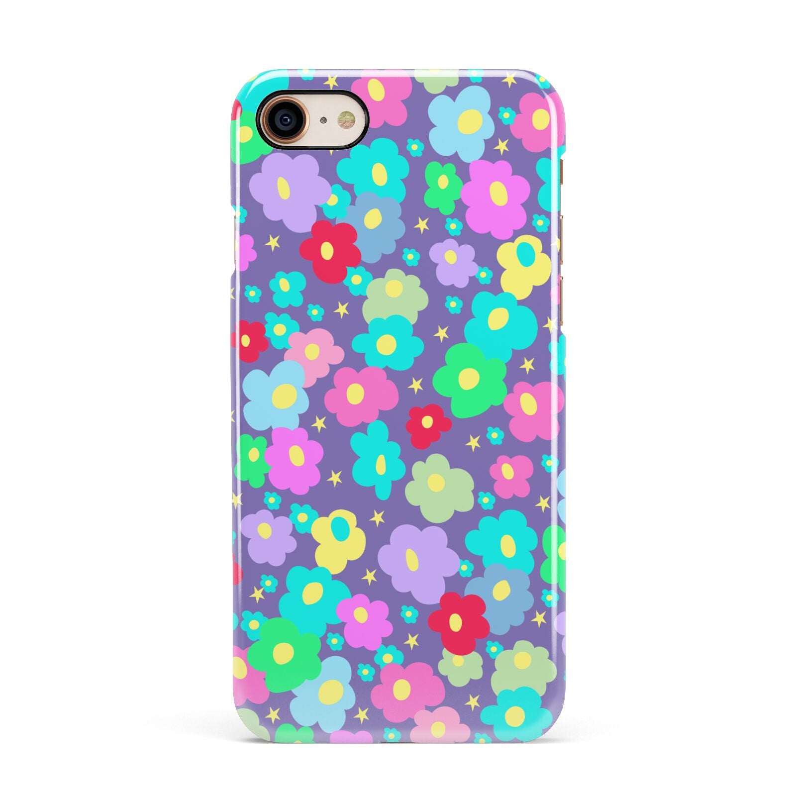 Colourful Flowers Apple iPhone 7 8 3D Snap Case