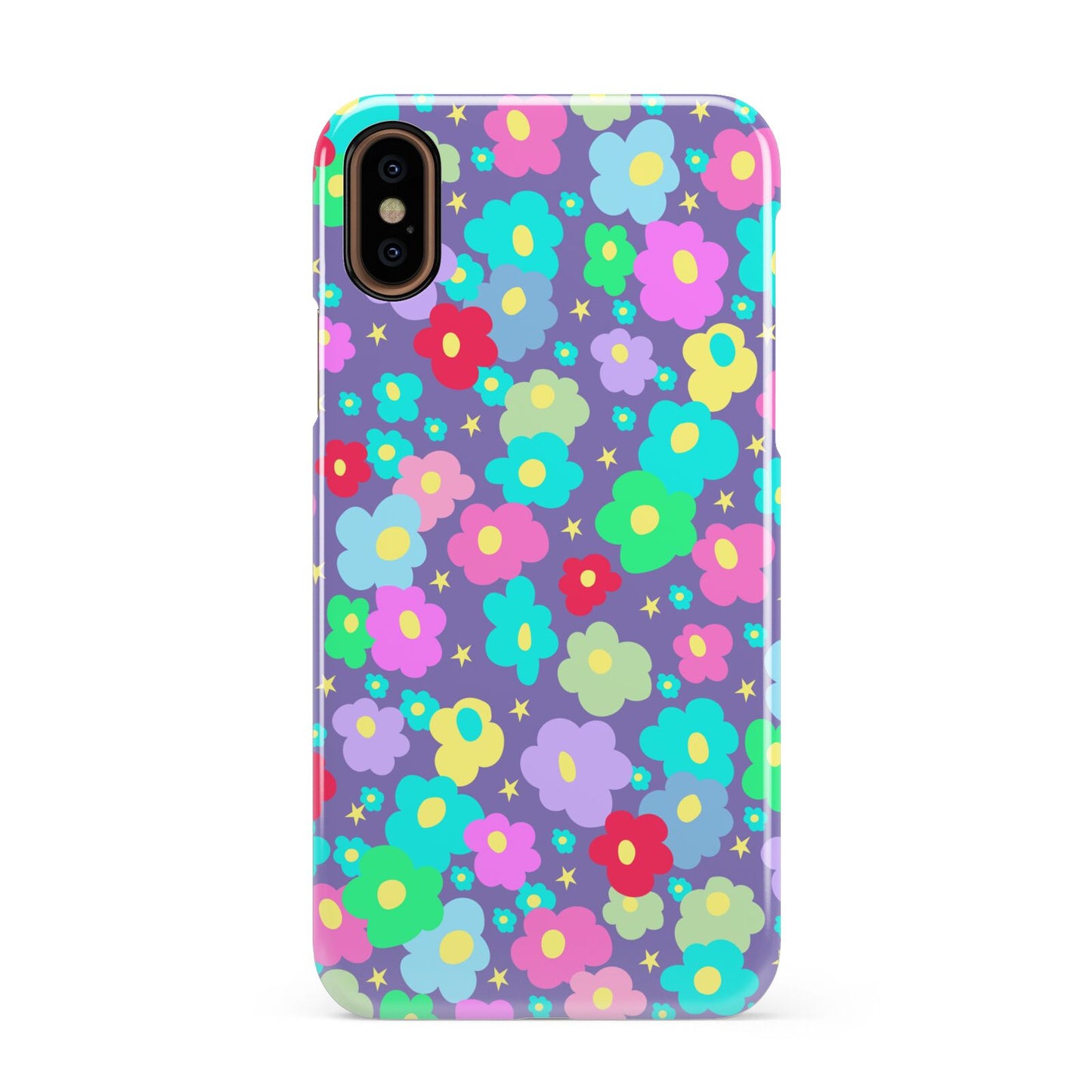 Colourful Flowers Apple iPhone XS 3D Snap Case