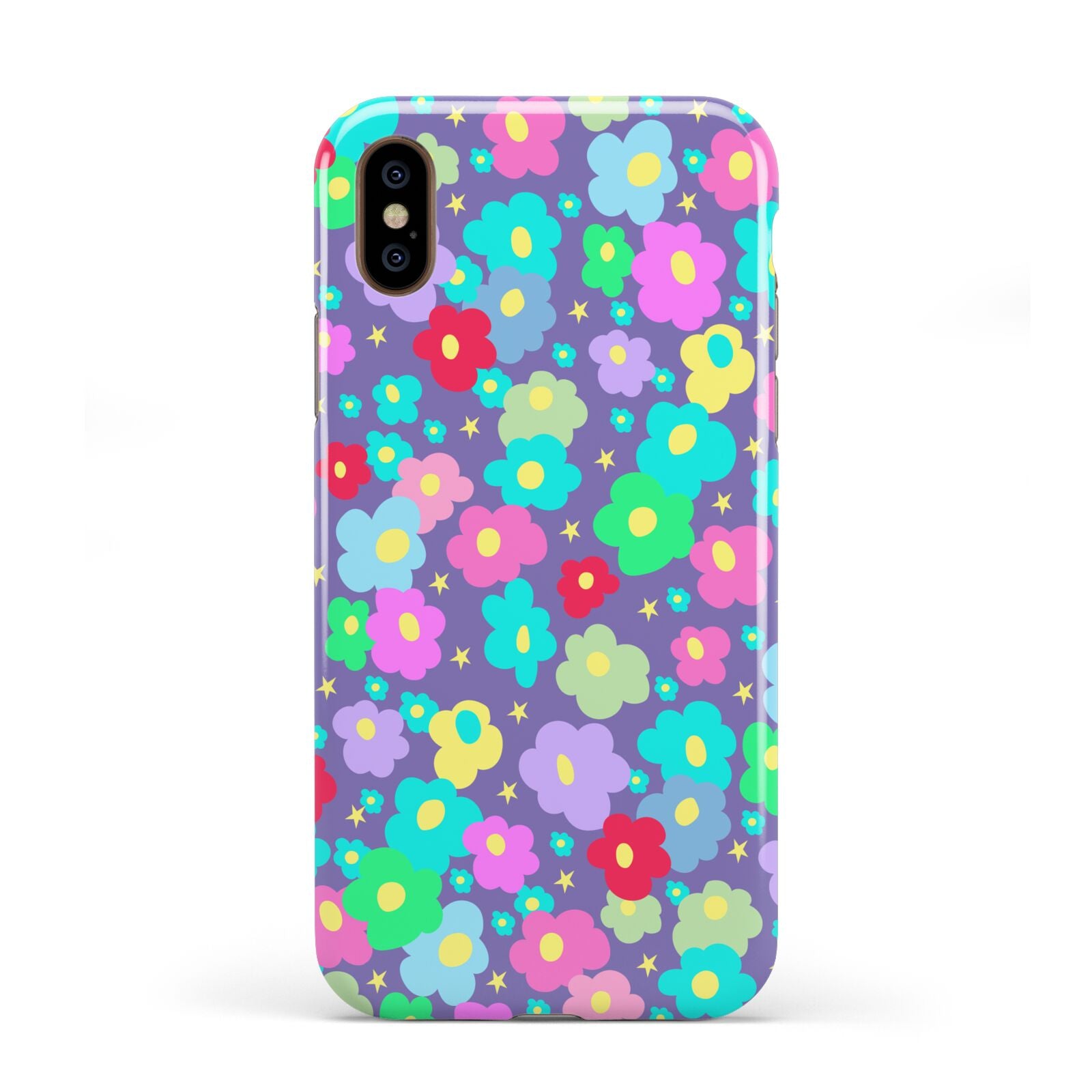 Colourful Flowers Apple iPhone XS 3D Tough