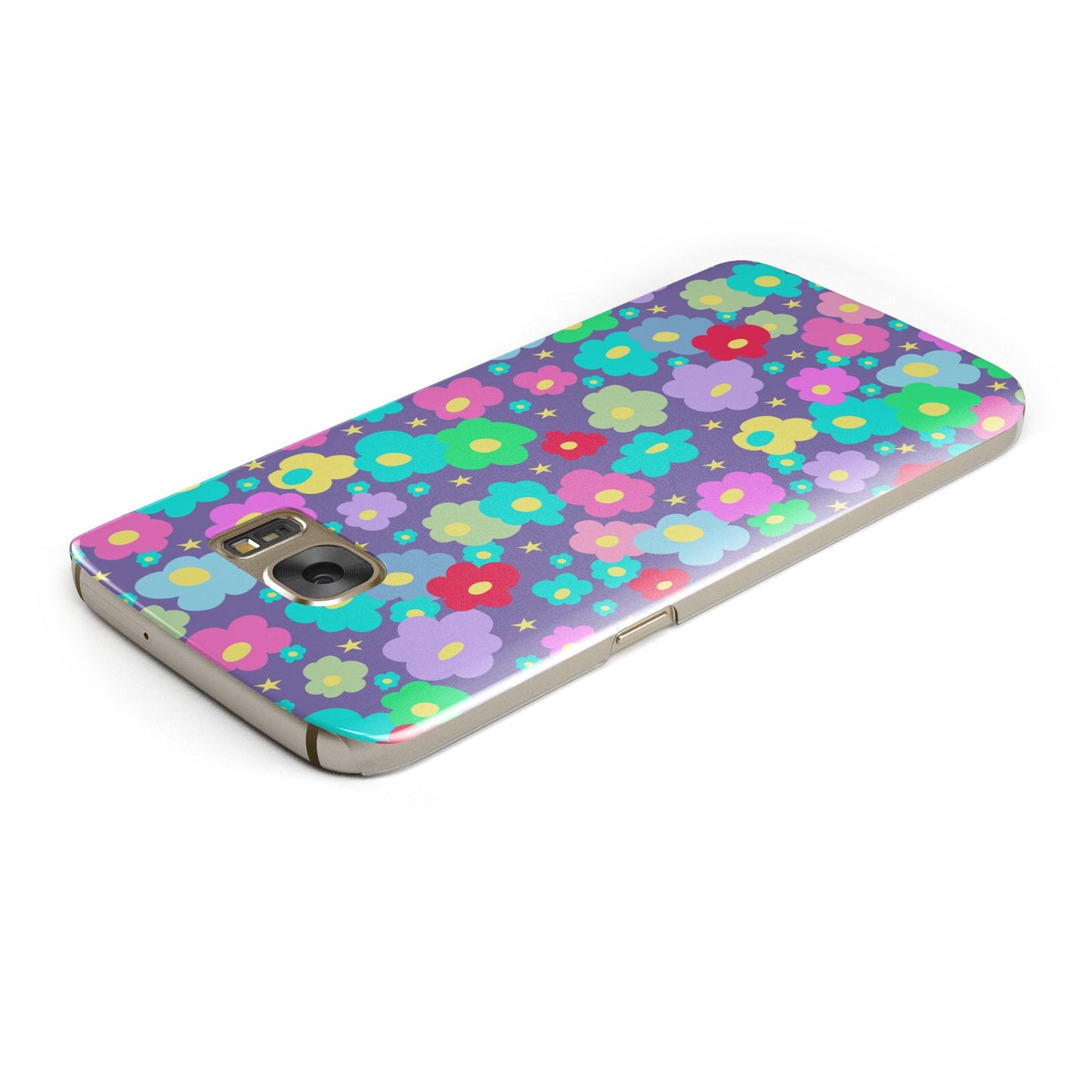 Colourful Flowers Samsung Galaxy Case Top Cutout