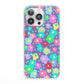 Colourful Flowers iPhone 13 Pro Clear Bumper Case