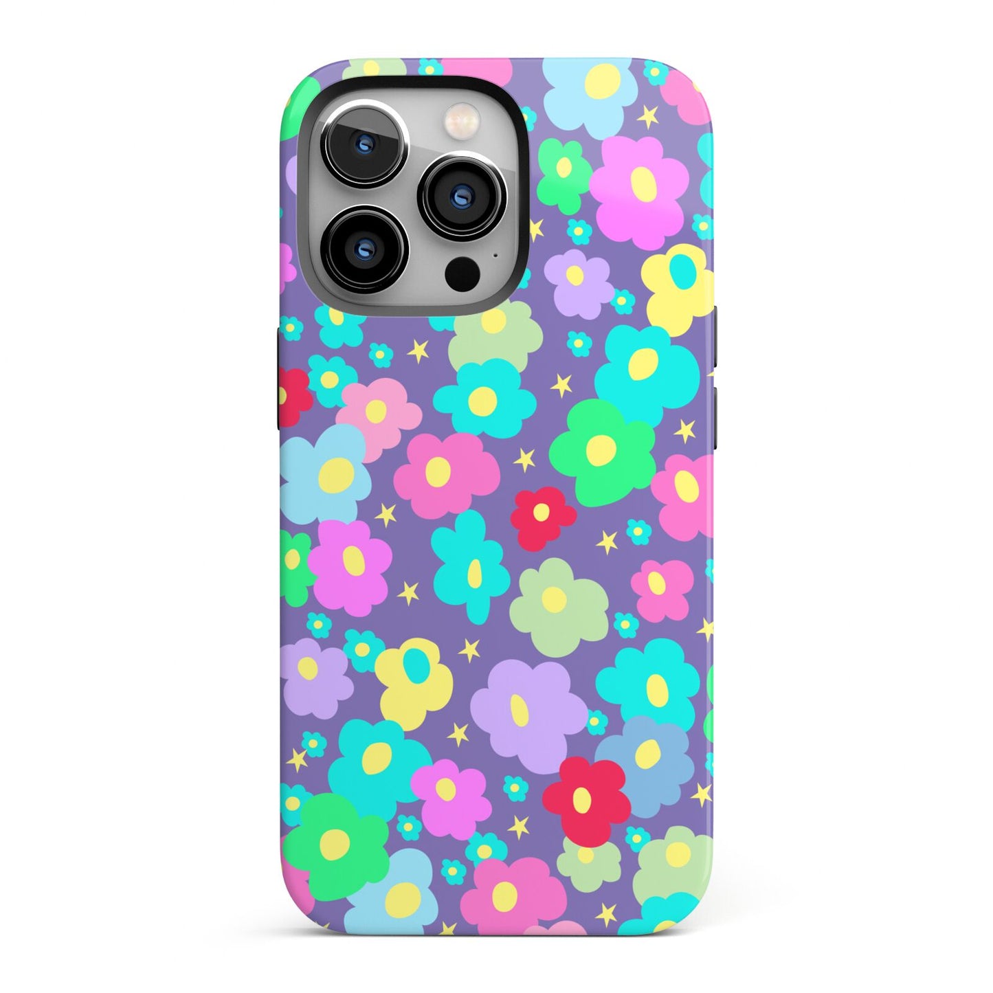 Colourful Flowers iPhone 13 Pro Full Wrap 3D Tough Case