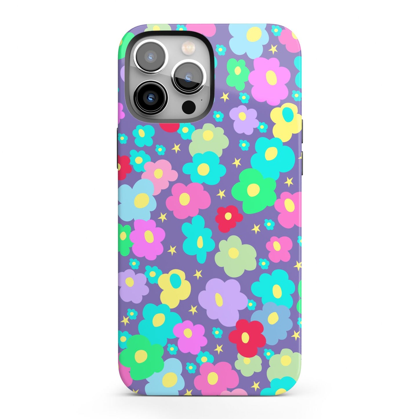 Colourful Flowers iPhone 13 Pro Max Full Wrap 3D Tough Case