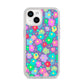 Colourful Flowers iPhone 14 Clear Tough Case Starlight