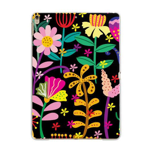 Colourful Flowery Apple iPad Gold Case