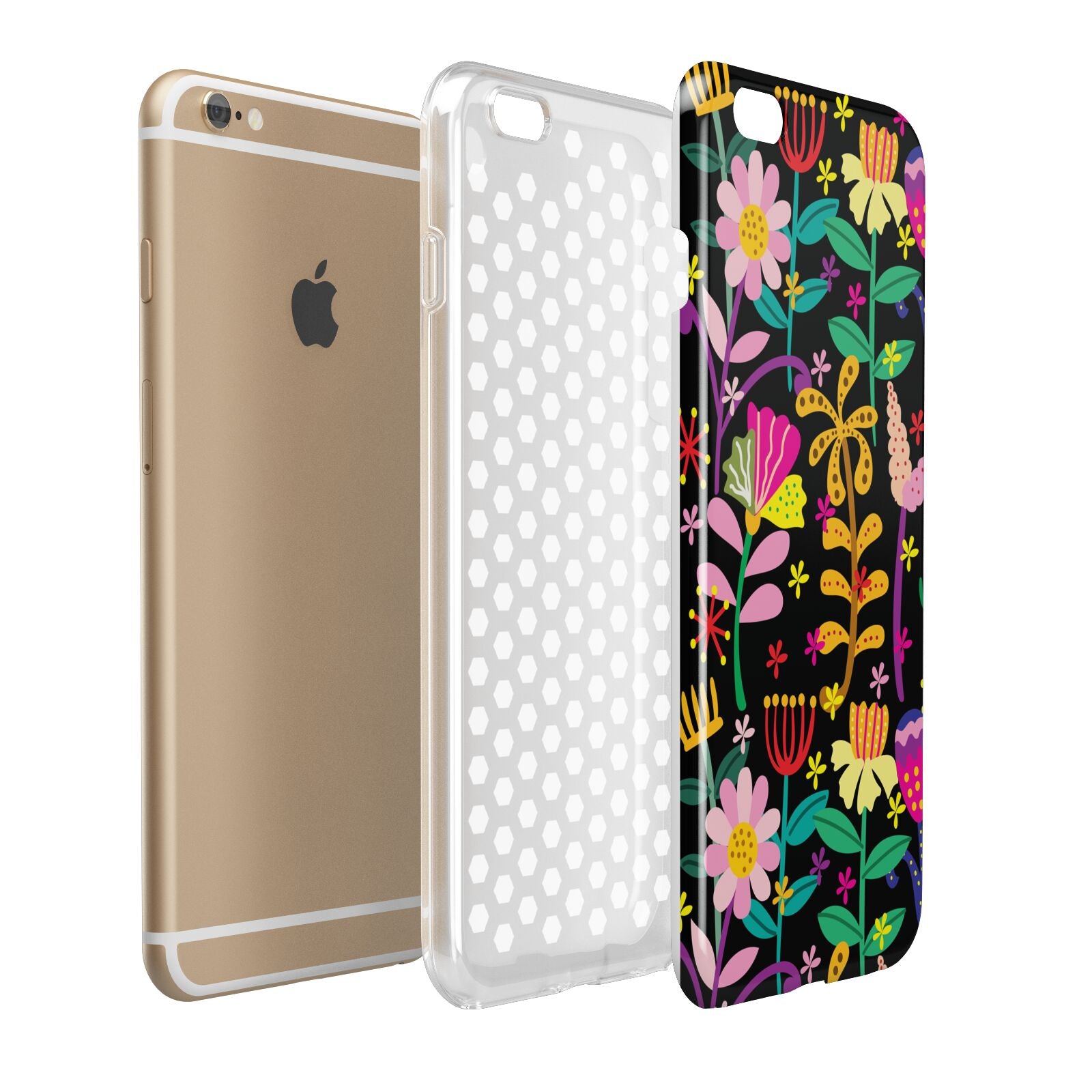 Colourful Flowery Apple iPhone 6 Plus 3D Tough Case Expand Detail Image