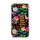 Colourful Flowery Apple iPhone XR White 3D Tough Case