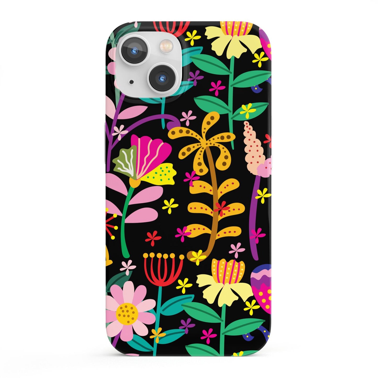 Colourful Flowery iPhone 13 Full Wrap 3D Snap Case