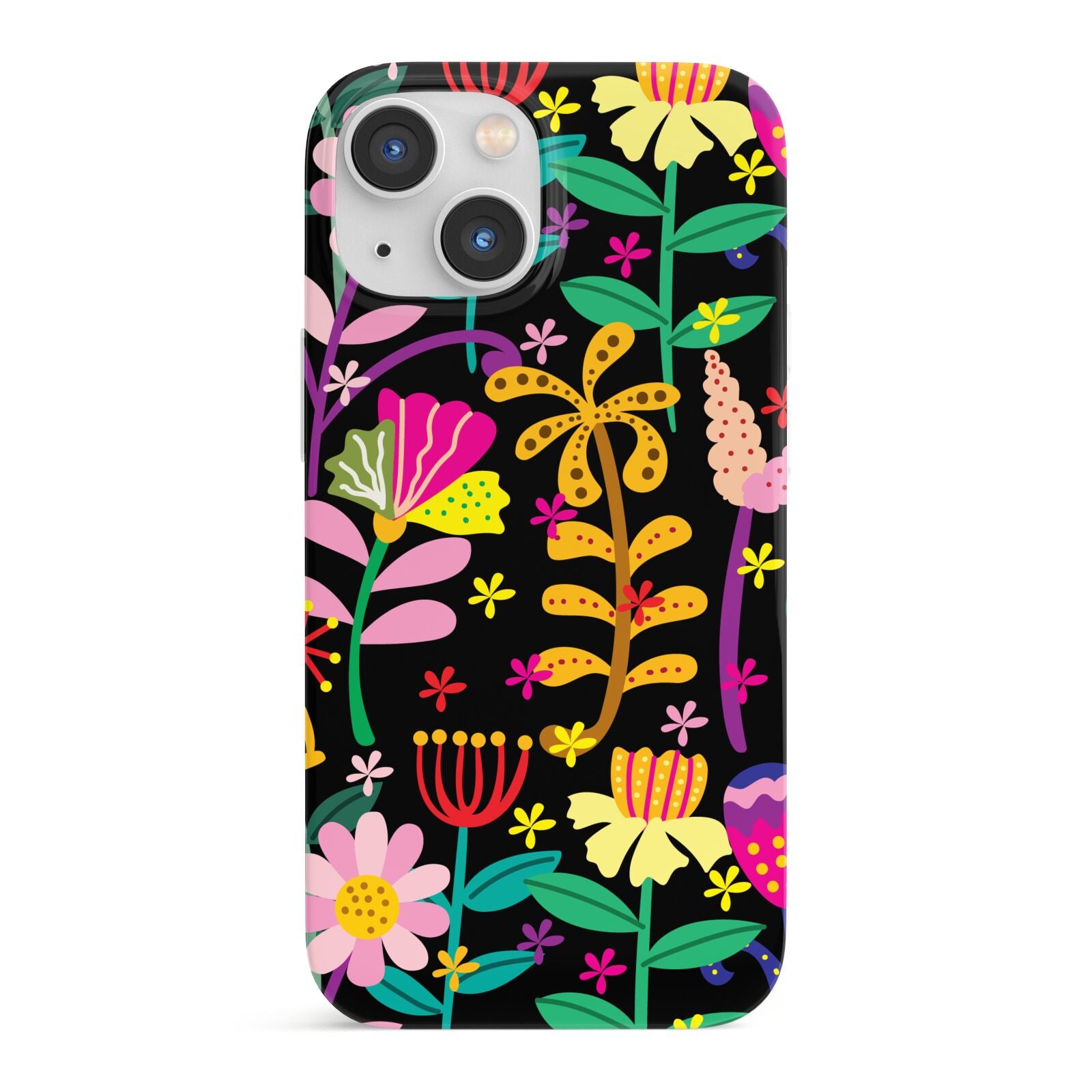 Colourful Flowery iPhone 13 Mini Full Wrap 3D Snap Case