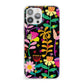 Colourful Flowery iPhone 13 Pro Max Clear Bumper Case