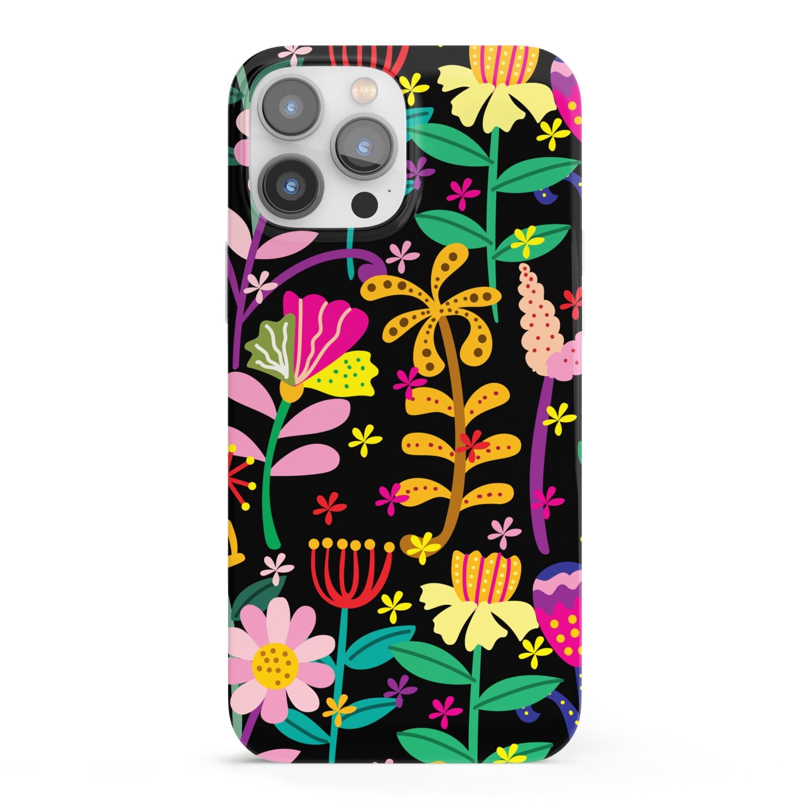 Colourful Flowery iPhone 13 Pro Max Full Wrap 3D Snap Case