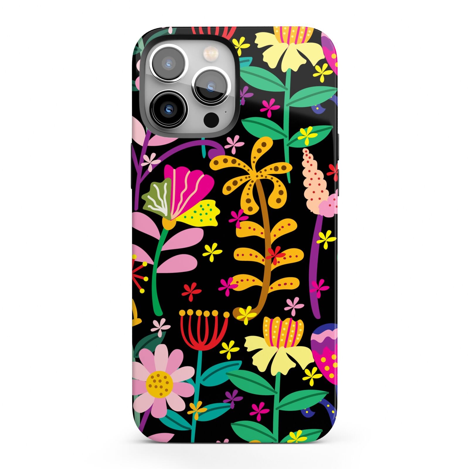 Colourful Flowery iPhone 13 Pro Max Full Wrap 3D Tough Case