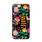 Colourful Flowery iPhone 7 Plus Bumper Case on Silver iPhone