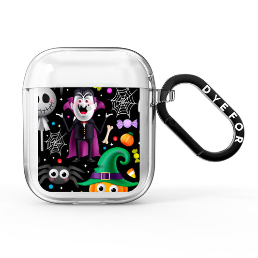 Colourful Halloween AirPods Clear Case