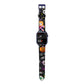 Colourful Halloween Apple Watch Strap Size 38mm with Blue Hardware