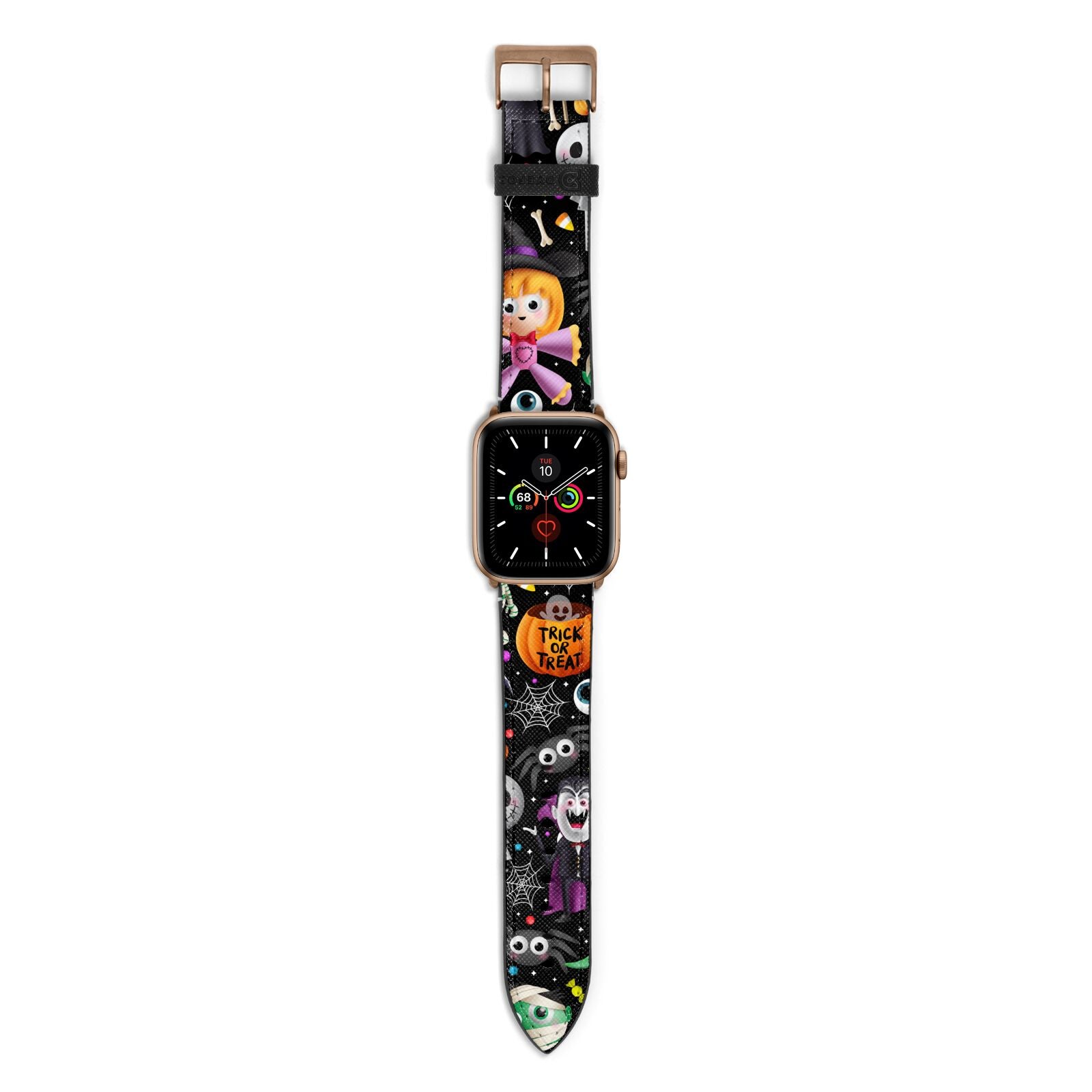 Colourful Halloween Apple Watch Strap with Gold Hardware