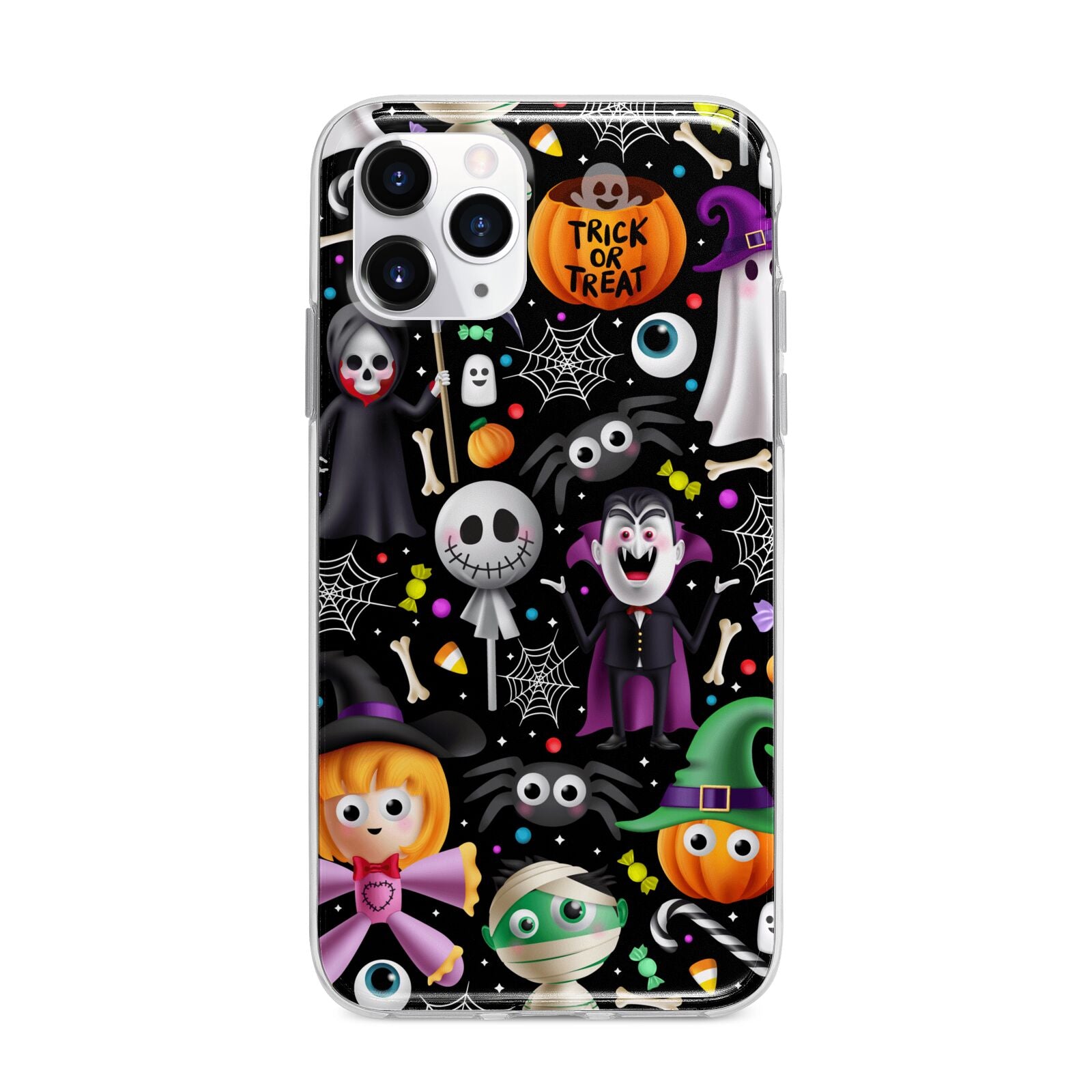 Colourful Halloween Apple iPhone 11 Pro in Silver with Bumper Case