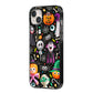 Colourful Halloween iPhone 14 Plus Black Impact Case Side Angle on Silver phone