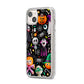Colourful Halloween iPhone 14 Plus Glitter Tough Case Starlight Angled Image