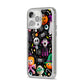 Colourful Halloween iPhone 14 Pro Max Clear Tough Case Silver Angled Image