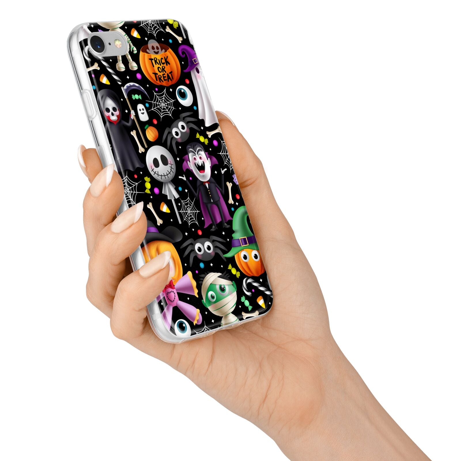 Colourful Halloween iPhone 7 Bumper Case on Silver iPhone Alternative Image