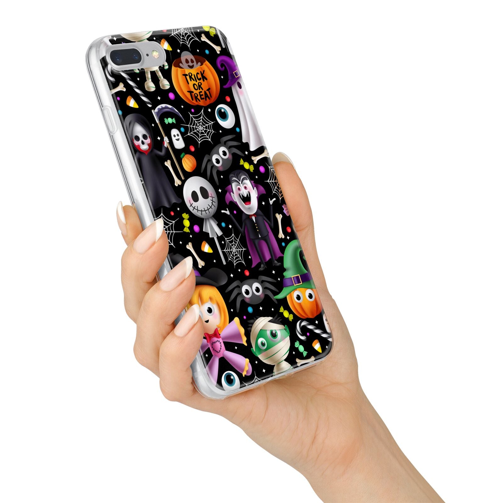 Colourful Halloween iPhone 7 Plus Bumper Case on Silver iPhone Alternative Image