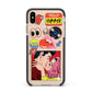 Comic Sticker Apple iPhone Xs Max Impact Case Black Edge on Gold Phone