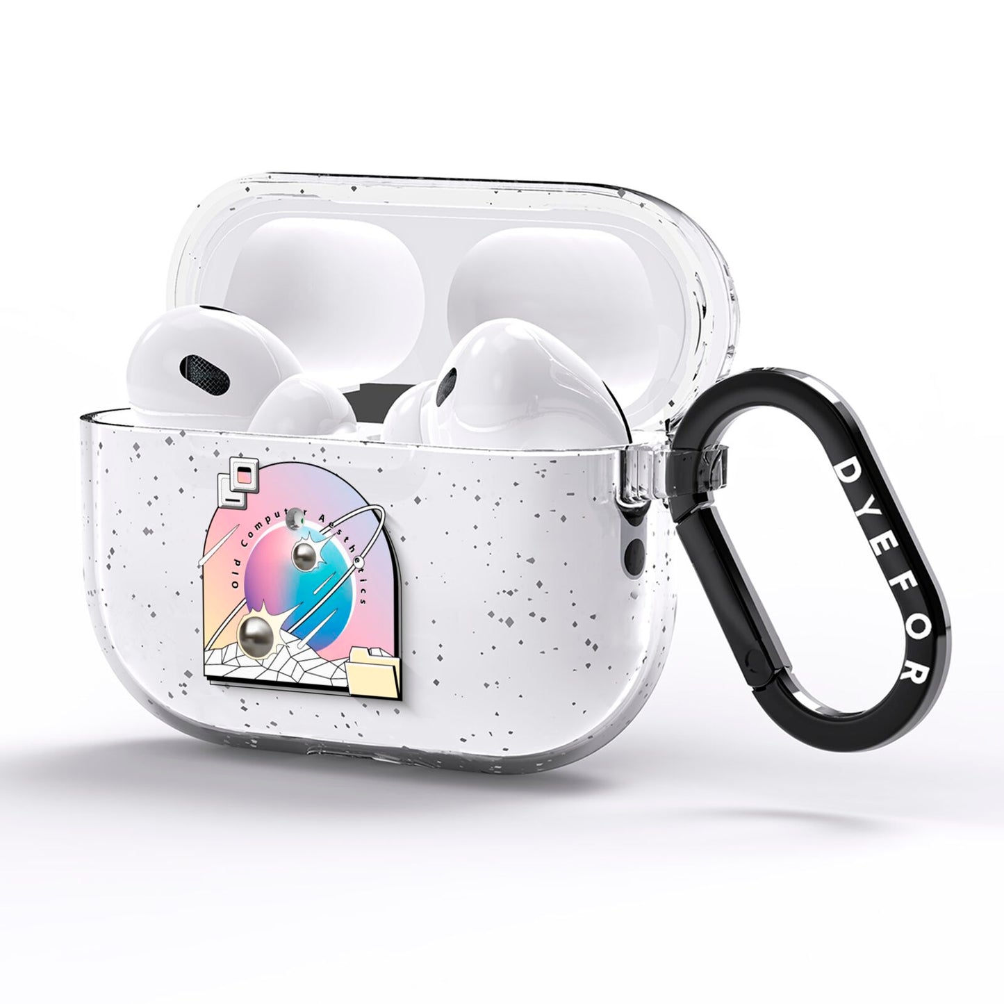 Computer Aesthetics AirPods Pro Glitter Case Side Image
