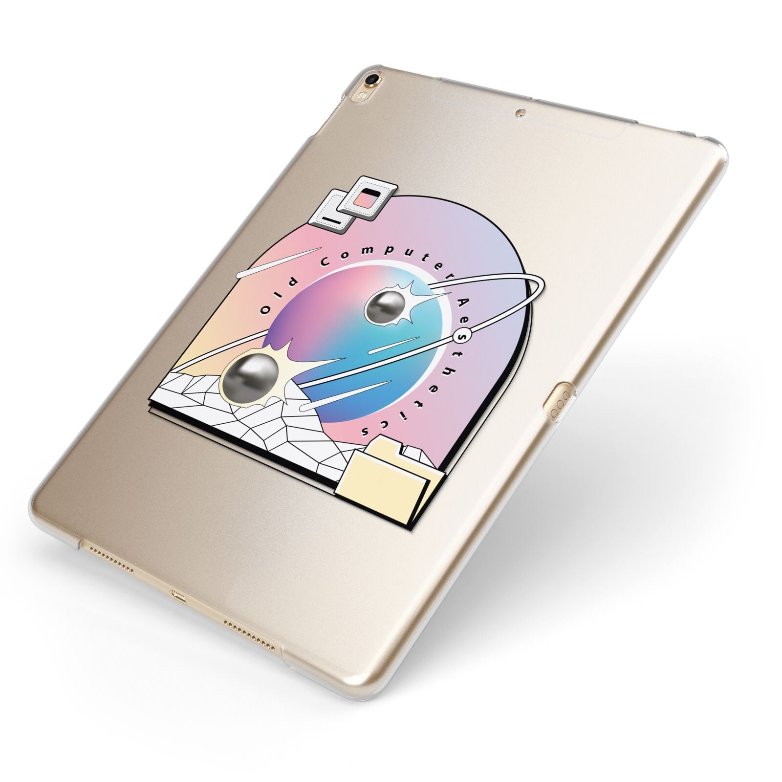 Computer Aesthetics Apple iPad Case on Gold iPad Side View