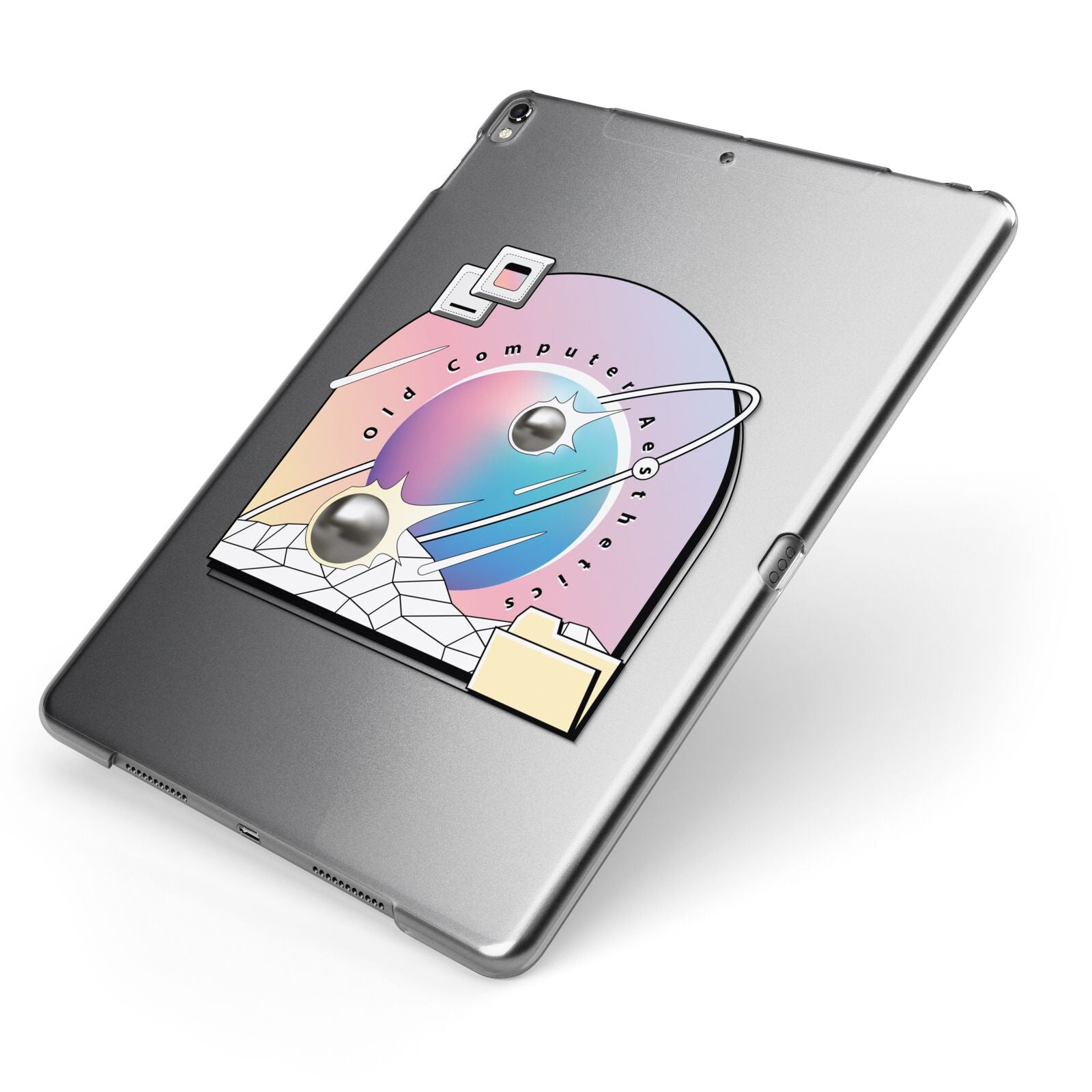 Computer Aesthetics Apple iPad Case on Grey iPad Side View