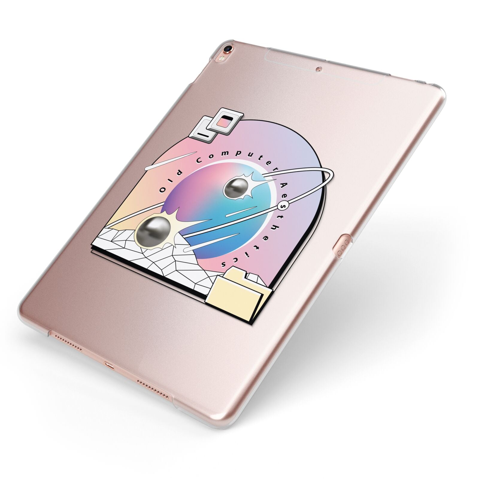 Computer Aesthetics Apple iPad Case on Rose Gold iPad Side View