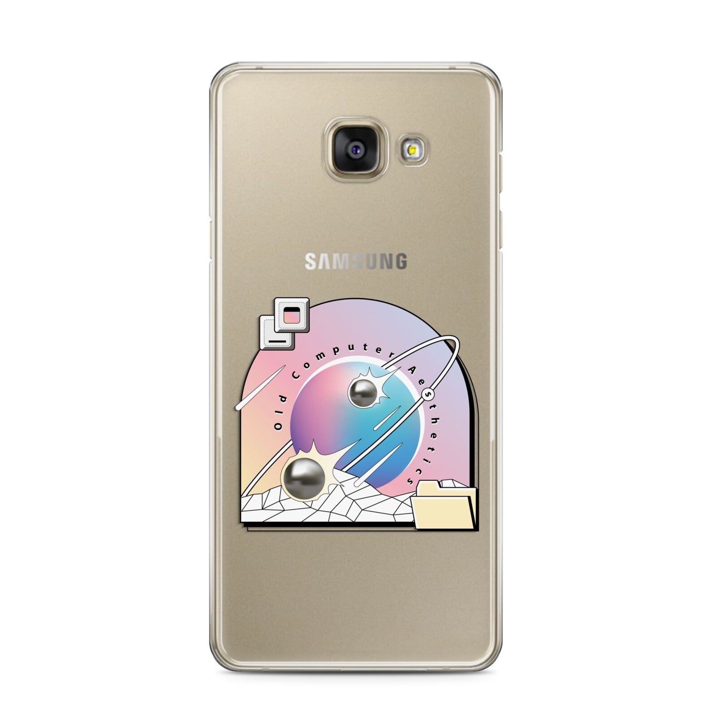 Computer Aesthetics Samsung Galaxy A3 2016 Case on gold phone