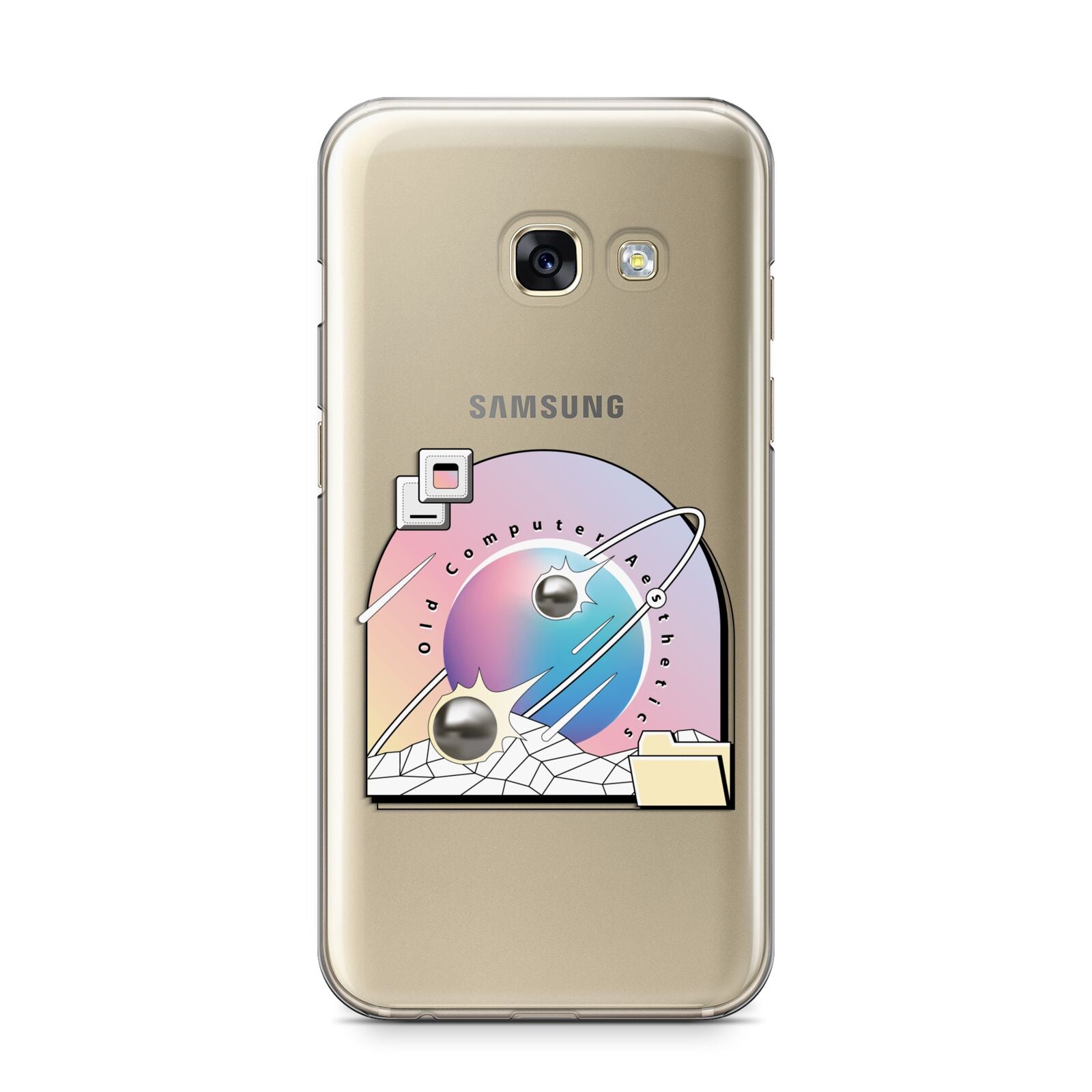 Computer Aesthetics Samsung Galaxy A3 2017 Case on gold phone