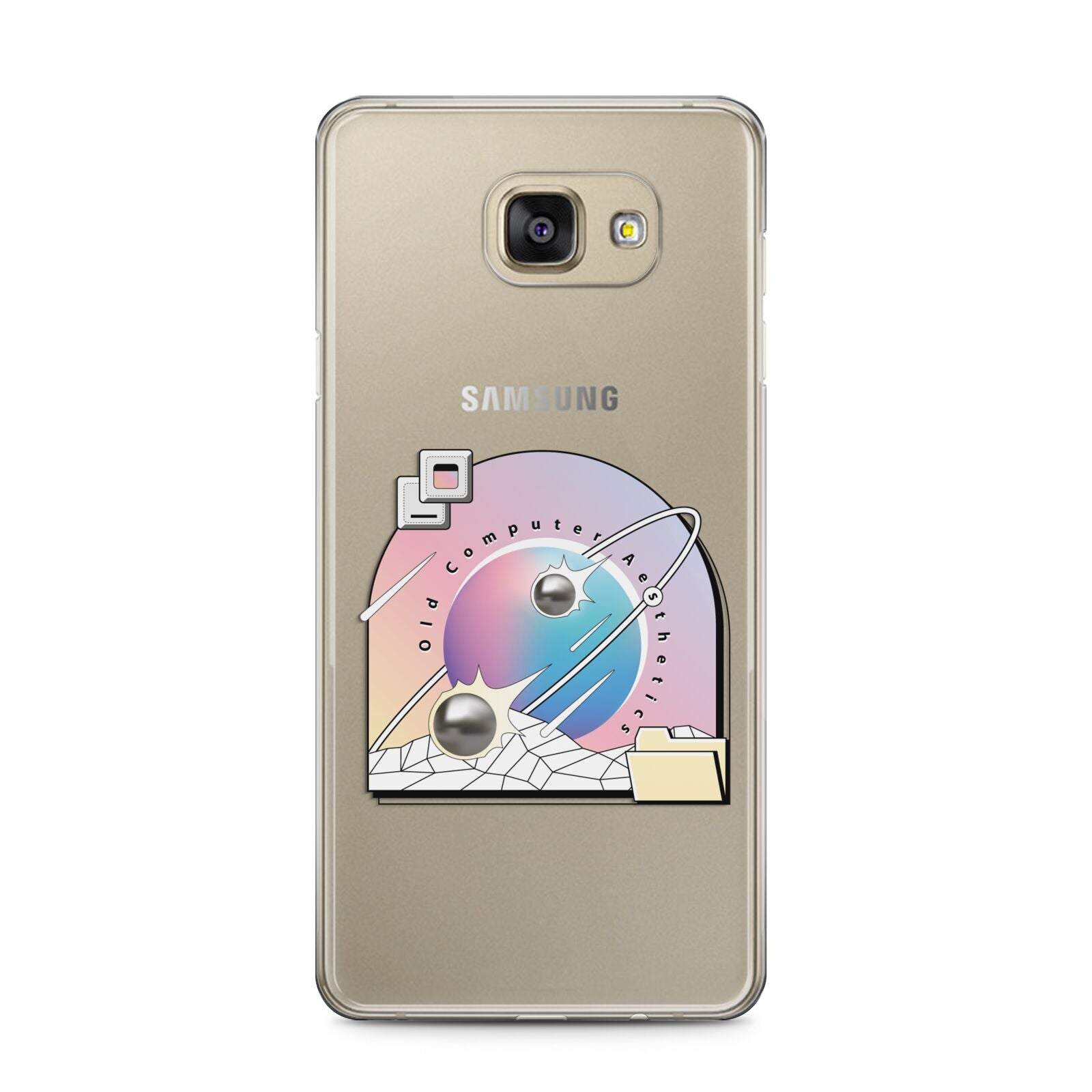 Computer Aesthetics Samsung Galaxy A5 2016 Case on gold phone