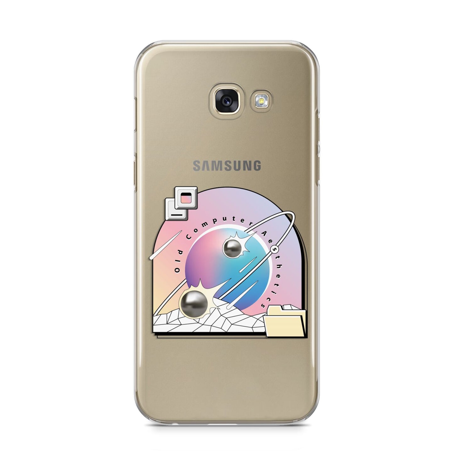 Computer Aesthetics Samsung Galaxy A5 2017 Case on gold phone