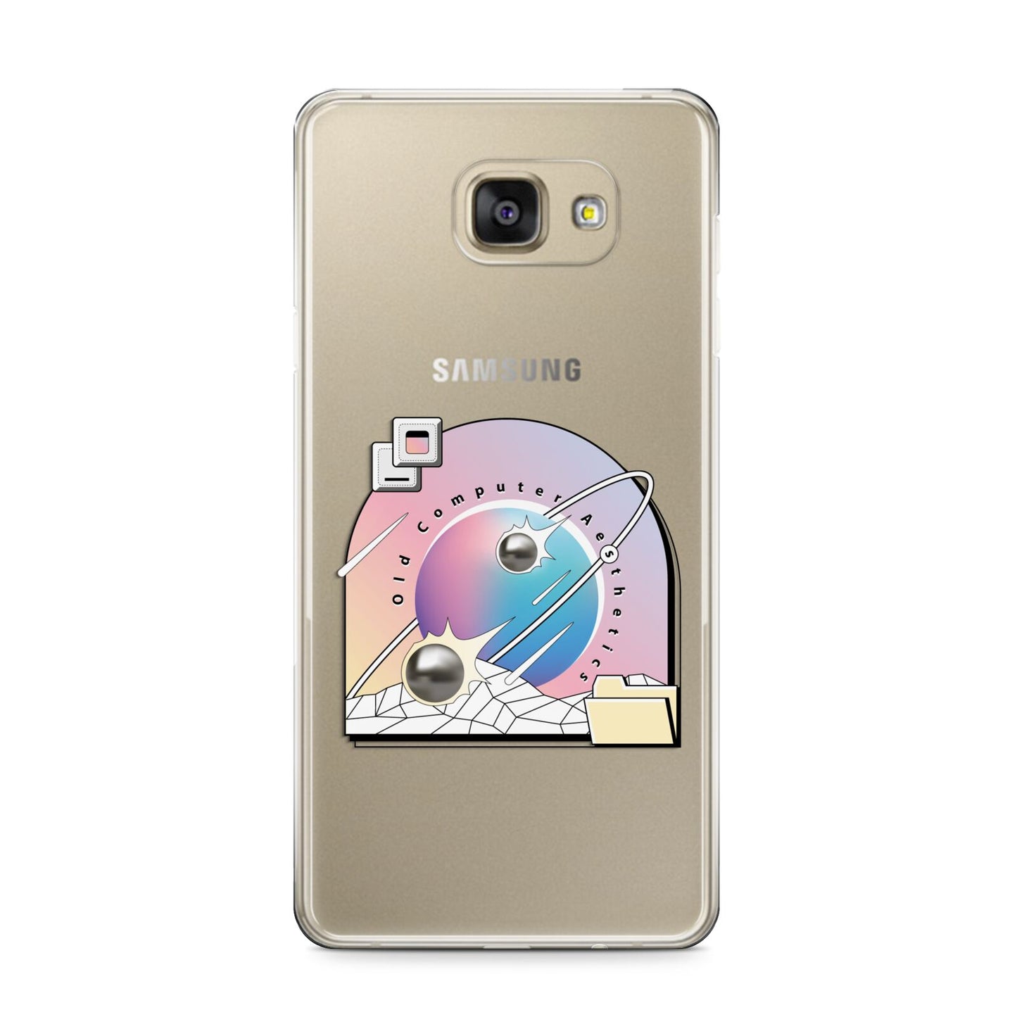 Computer Aesthetics Samsung Galaxy A9 2016 Case on gold phone