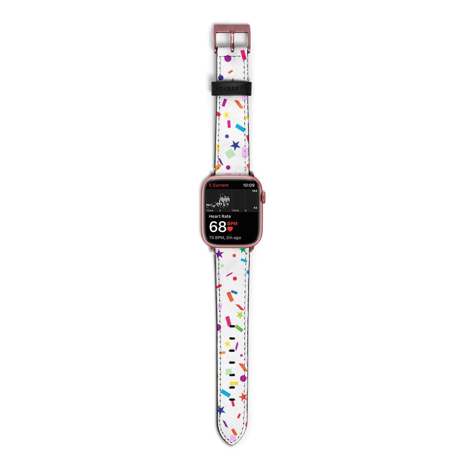 Confetti Apple Watch Strap Size 38mm with Rose Gold Hardware
