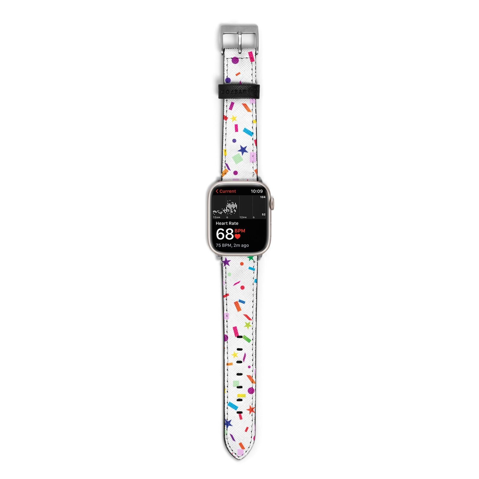 Confetti Apple Watch Strap Size 38mm with Silver Hardware