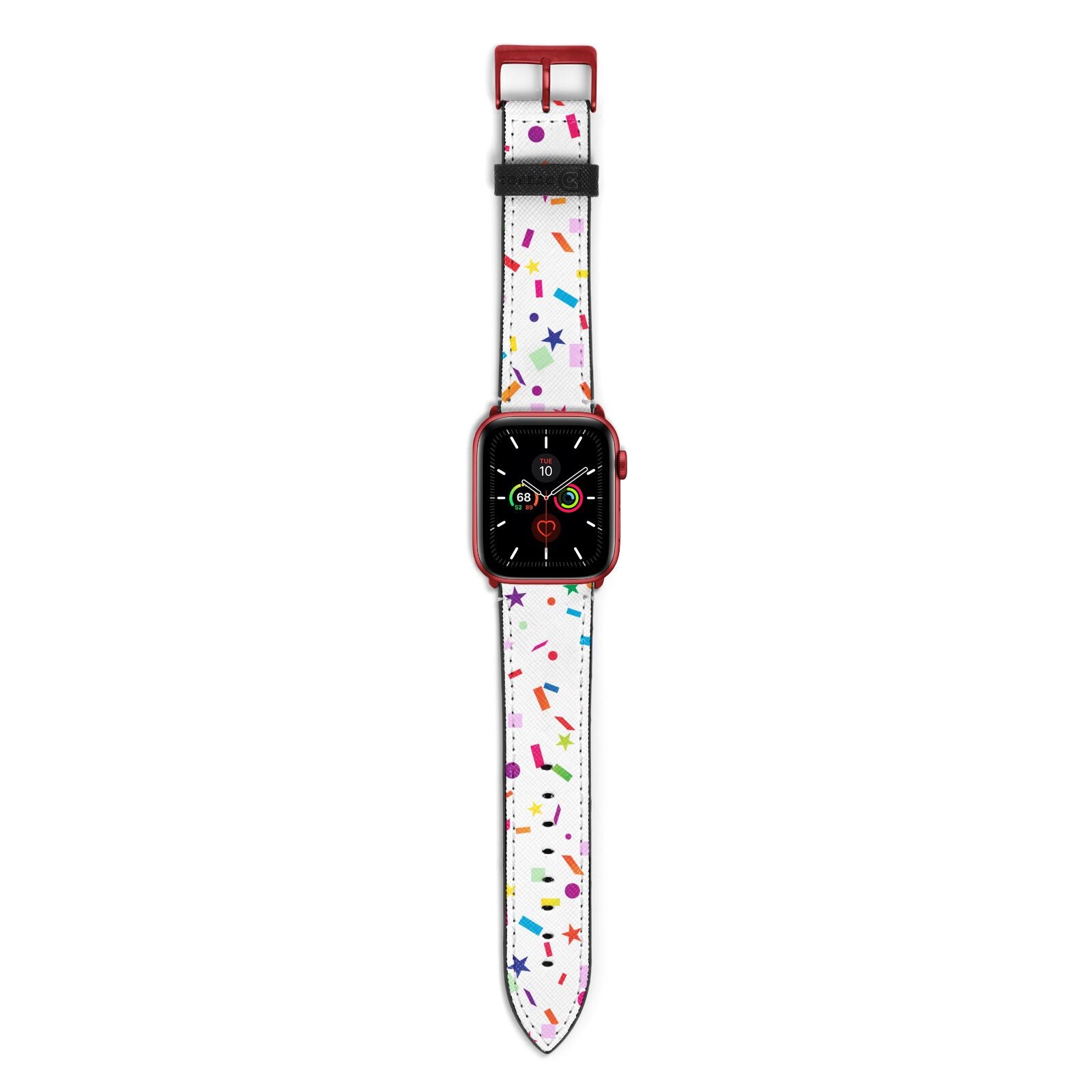 Confetti Apple Watch Strap with Red Hardware