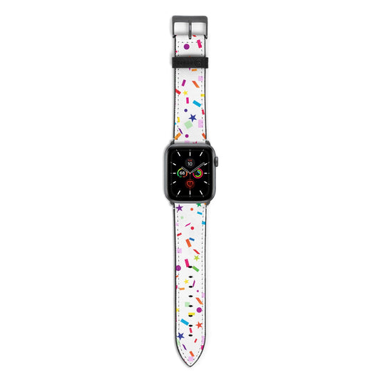 Confetti Apple Watch Strap with Space Grey Hardware
