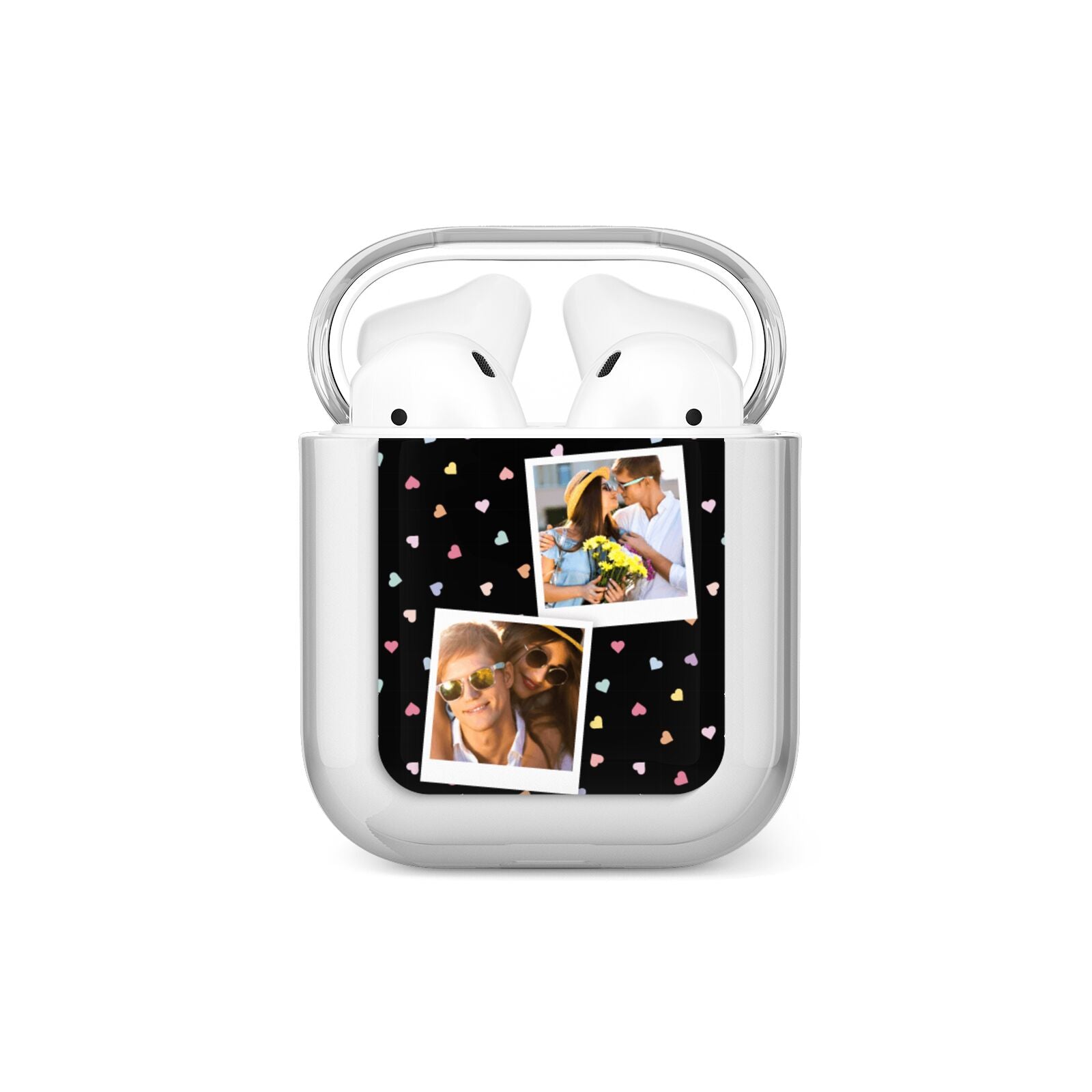 Confetti Heart Photo AirPods Case