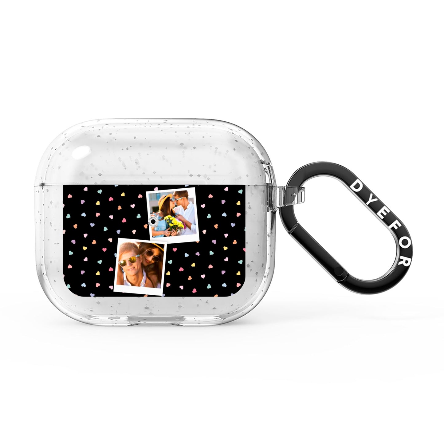Confetti Heart Photo AirPods Glitter Case 3rd Gen