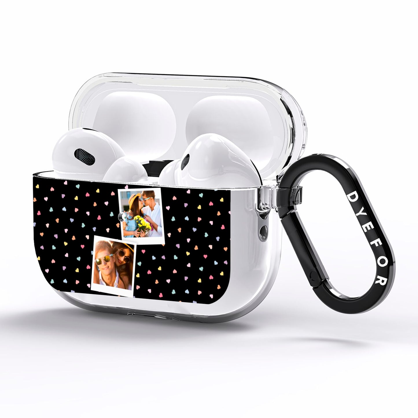 Confetti Heart Photo AirPods Pro Clear Case Side Image