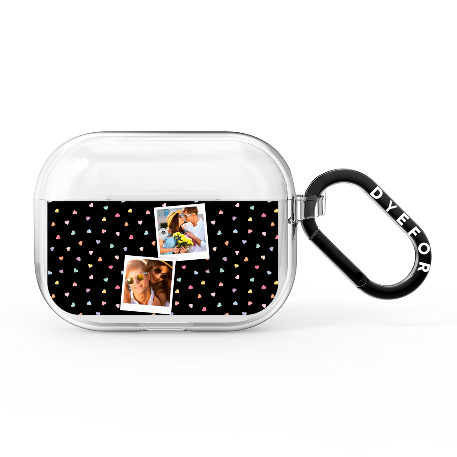 Confetti Heart Photo AirPods Pro Clear Case