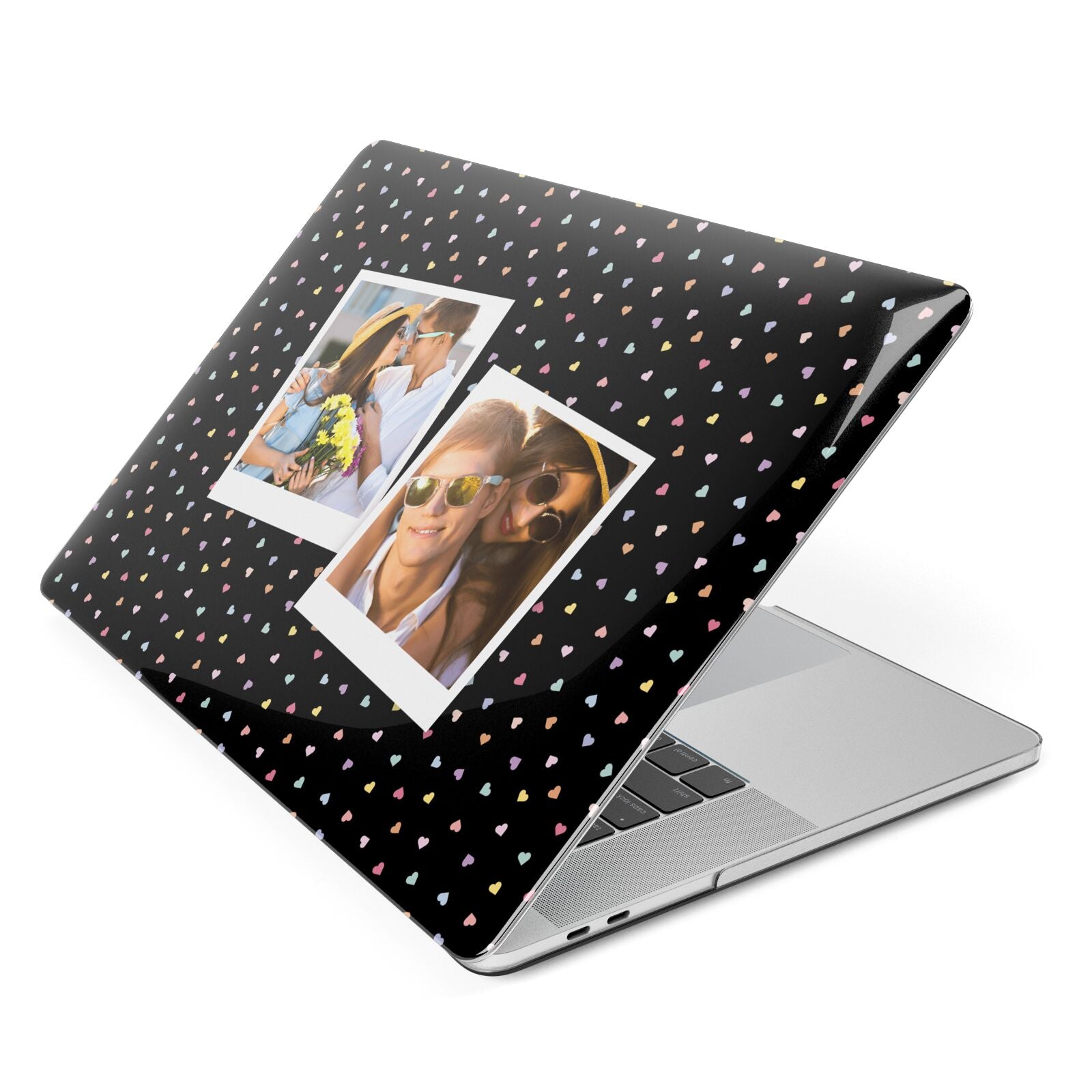 Confetti Heart Photo Apple MacBook Case Side View